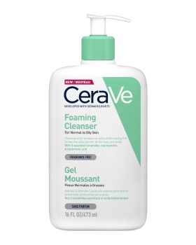 CeraVe Foaming Cleanser Αφρίζον Gel Καθαρισμού για Πρόσωπο και Σώμα με Υαλουρονικό Οξύ Ceramides και Νιασιναμίδη 473ml