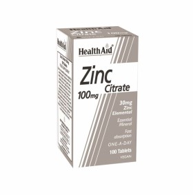 HEALTH AID ZINC CITRATE 100 MG