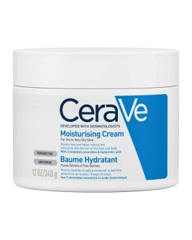 CeraVe Moisturizing Cream Ενυδατική Κρέμα Προσώπου  και Σώματος Για Ξηρή και πολύ Ξηρή επιδερμίδα με Ceramides και Υαλουρονικό Οξύ 340gr