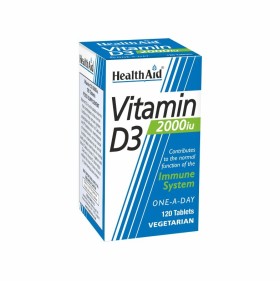 HEALTH AID VIT D3 2000IU 120 T