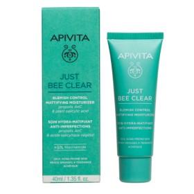 Apivita Just Bee Clear Blemish Control Mattifying Moisturizer Cream 40ml