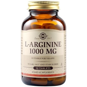 Solgar L-Arginine 1000mg Συμπλήρωμα Διατροφής με Αργινίνη για Ανάπτυξη, Αποκατάσταση & Ενδυνάμωση του Μυϊκού Συστήματος, 90tabs