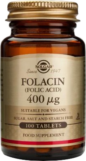 SOLGAR FOLACIN 400MG TABL X100