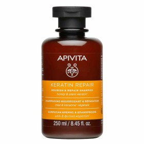 Apivita Keratin Repair Nourish & Repair Shampoo With Honey & Plant Keratin 250ml