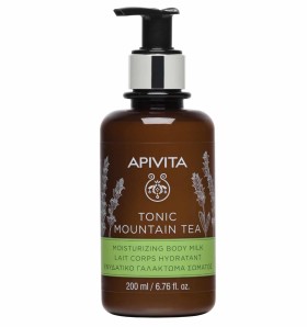 Apivita Tonic Mountain Tea Moisturizing Body Milk - Ενυδατικό Γαλάκτωμα Σώματος με Τσάι Βουνού & Αιθέρια Έλαια - 200ml