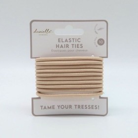 Nude Elastic Hair Ties, 10 τμχ - By Upper Canada