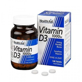 Health Aid Vitamin D3 1000 IU, 120 tabs