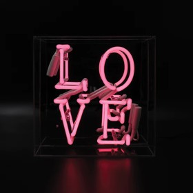 Love Glass Neon Sign PINK