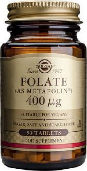 SOLGAR FOLATE  400MG TABL X50