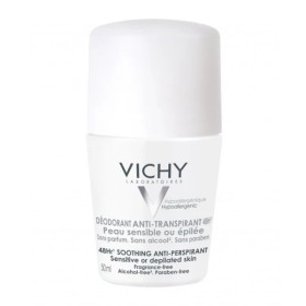 Vichy Anti-Transpirante 48H Roll-on Αποσμητικό Ευαίσθητη Αποτριχωμενη Επιδερμίδα 50ml