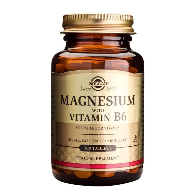 SOLGAR MAGNESIUM + B6 TABL X 1