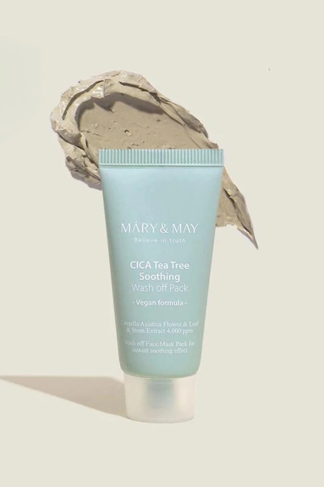 MARY & MAY CICA TEA TREE SOOTHING WASH OFF PACK | Μάσκα Προσώπου με Άργιλο, Τεϊόδεντρο και Centella asiatica 30g