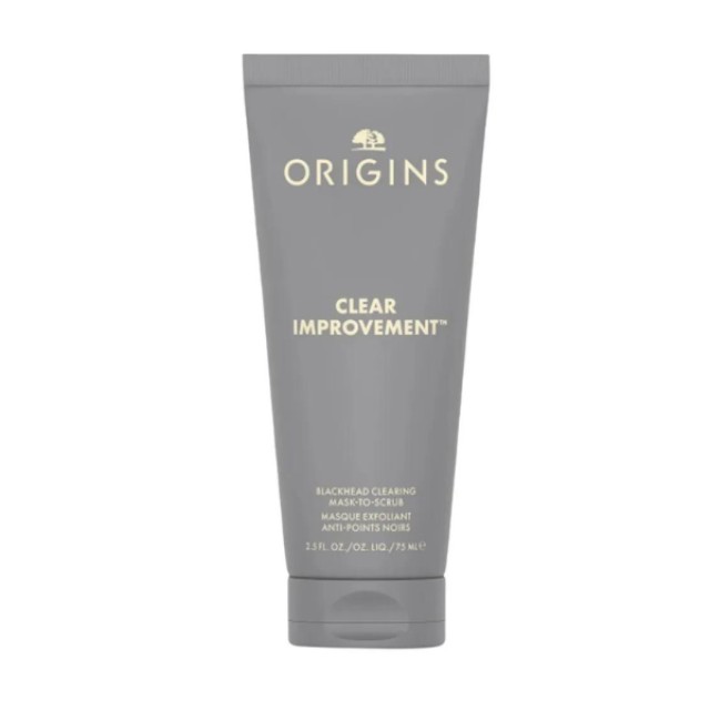 Origins Clear Improvement Blackhead Clearing Mask To Scrub, Μάσκα Προσώπου Για Λιπαρό Δέρμα Με Ατέλειες 75ml.