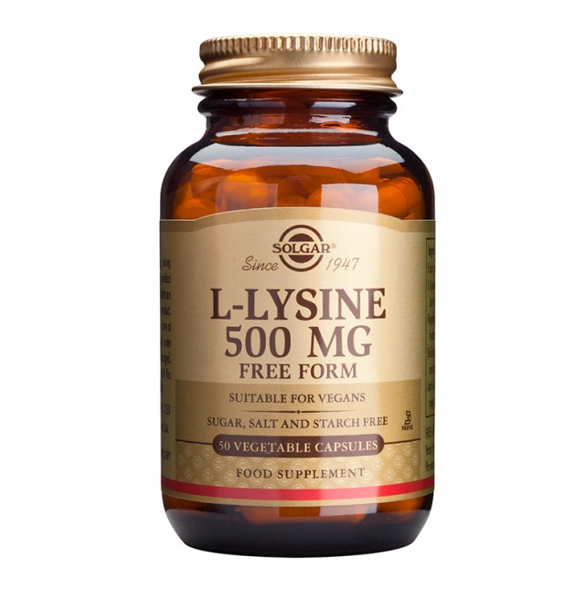 SOLGAR L-LYSINE 500MG X50 CAPS