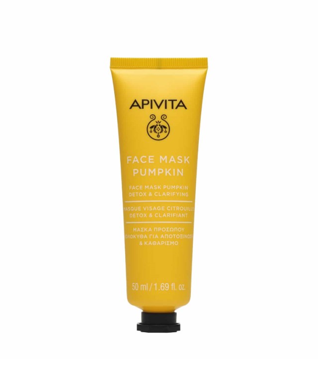 Apivita Face Mask PumpkinΜάσκα Προσώπου Κολοκύθα για Αποτοξίνωση & Καθαρισμό 50ml