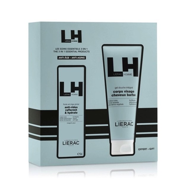 Lierac Homme Promo Global Anti-Aging Fluid, 50ml & Shower Gel, 200ml