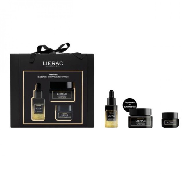 Lierac Promo  Σετ Περιποίησης για Αντιγήρανση & Λάμψη  Premium Serum 30ml & Soyeuse Cream Refill Κρέμα Προσώπου 50ml & Eye Cream Κρέμα Ματιών 20ml