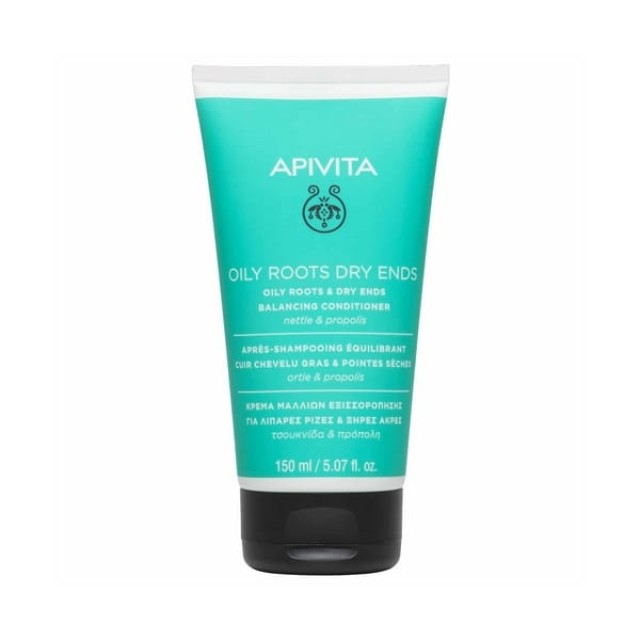 Apivita Oily Roots Dry Ends Balancing Conditioner Κρέμα Μαλλιών Εξισορρόπησης για Λιπαρές Ρίζες & Ξηρές Άκρες  με Τσουκνίδα & Πρόπολη 150ml