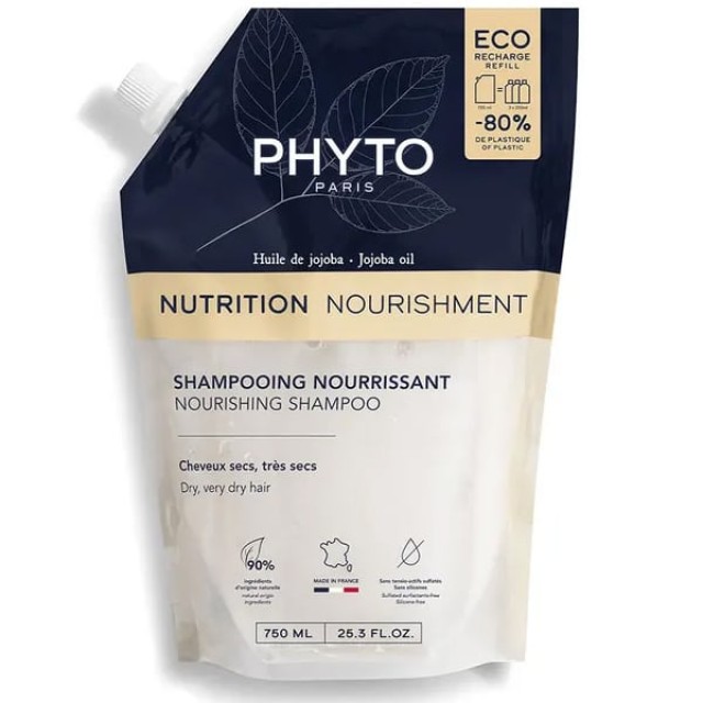 Phyto Nutrition Nourishing Refill Shampoo Ανταλλακτικό Σαμπουάν για Θρέψη 750ml