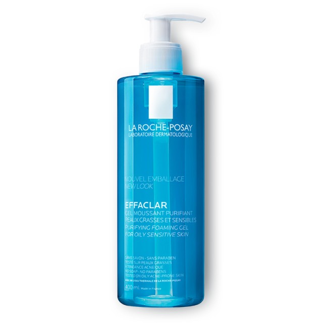 La Roche-Posay Effaclar Gel 400ml Gel Καθαρισμού Προσώπου Εξισορρόπησης του pH για Λιπαρά Δέρματα με Τάση Ακμής