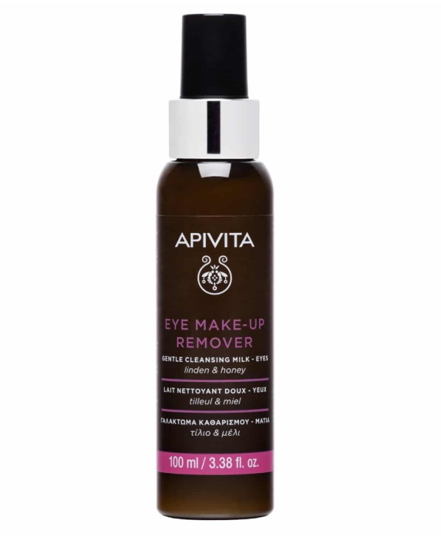 Apivita Gentle Eye Make-up Remover With Honey & Linden Γαλάκτωμα Ντεμακιγιάζ Ματιών 100ml