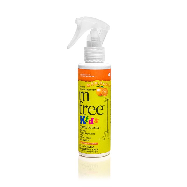 M Free Kids Natural Insect Repellent Spray Lotion Mandarin 125 ml