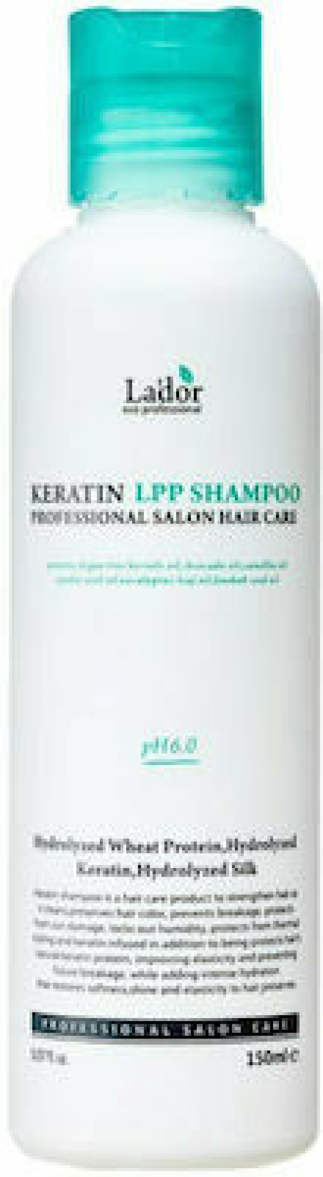 LADOR Keratin LPP Shampoo pH 6.0 for Dry and DamagedHair - Σαμπουάν Κερατίνης για Ξηρά και Ταλαιπωρημένα Μαλλιά - 150ml