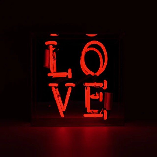 Love Glass Neon Sign - Red