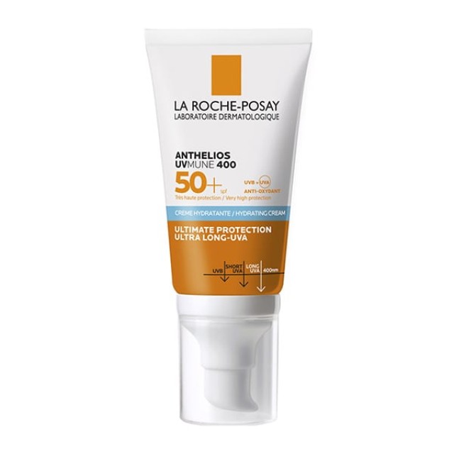 La Roche Posay Anthelios Uvmune 400 Hydrating Cream SPF50+ Αντηλιακή Ενυδατική Κρέμα Προσώπου με Άρωμα, 50ml