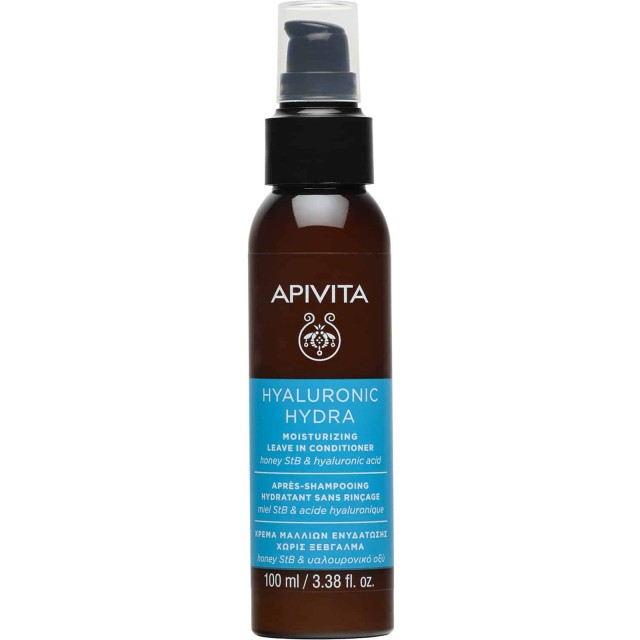 Apivita Hyaluronic Hydra Leave In Conditioner with Hyaluronic Acid & Honey StB - Κρέμα Μαλλιών Ενυδάτωσης Χωρίς Ξέβγαλμα με Υαλουρονικό Οξύ & Μέλι - 100ml