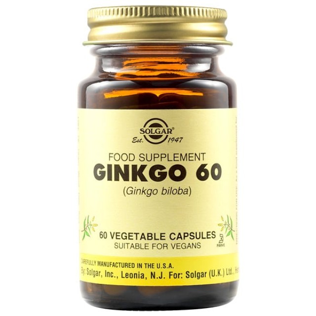 Solgar Ginkgo Biloba 60mg, 60veg.caps