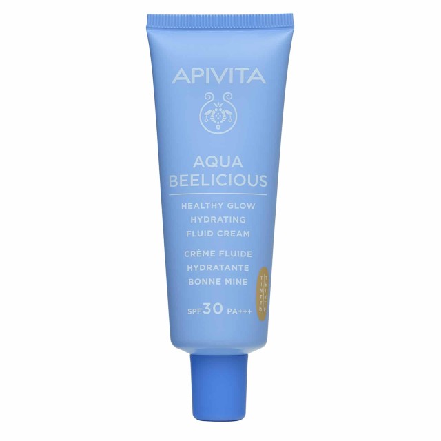 Apivita Aqua Beelicious Λεπτόρρευστη Κρέμα Ενυδάτωσης για Φυσική Λάμψη με Χρώμα SPF30 40ml