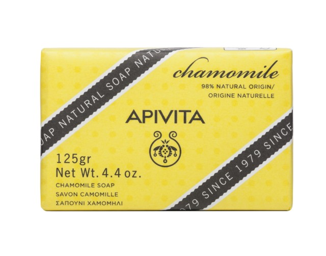 Apivita Natural Soap Σαπούνι με Χαμομήλι για τις ευαίσθητες επιδερμίδες 125gr