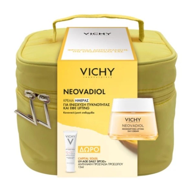 Vichy Νεσεσέρ Σετ Neovadiol Κρέμα Ημέρας Για Κανονική Και Μικτή Επιδερμίδα Που Επηρεάζεται Απο Ορμονικές Μεταβολές 50ml & Δώρο Capital Soleil UV-Age Daily SPF 50+ Αντηλιακή Προστασία Προσώπου15ml