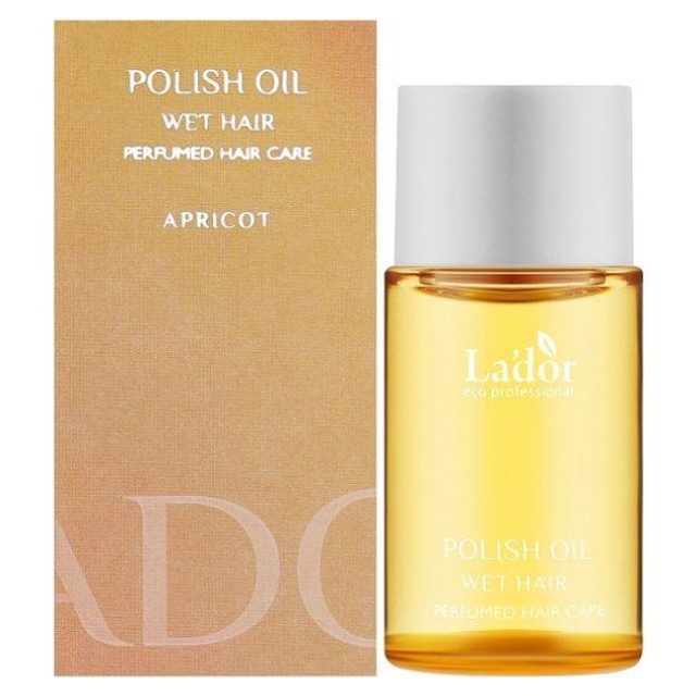 LADOR Polish Oil Apricot -  Λάδι μαλλιών για δημιουργία Βρεγμένου Look Με Άρωμα Βερίκοκο - 10ml