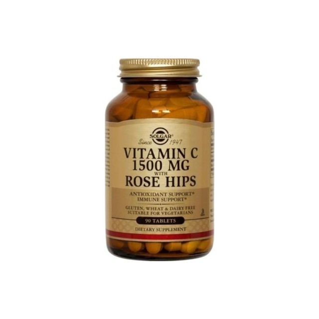 SOLGAR ROSE HIPS +VIT C 1500MG