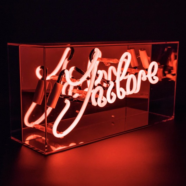 Jadore Glass Neon Sign