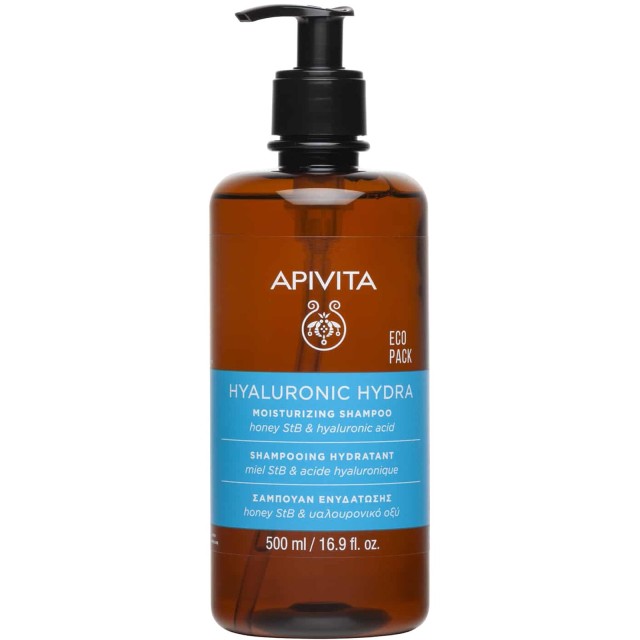 Apivita Hyaluronic Hydra Moisturizing Shampoo with Hyaluronic Acid & Honey StB - Σαμπουάν Ενυδάτωσης - 500ml