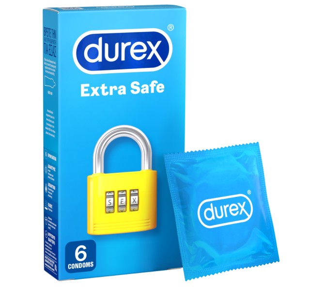 DUREX EXTRA SAFE X 6 ΜΠΛΕ