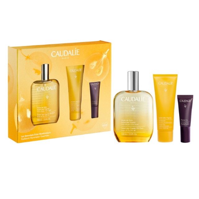 Caudalie Promo Soleil des Vignes Oil Elixir 100ml & Shower Gel 50ml & Premier Cru The Eye Cream 5ml