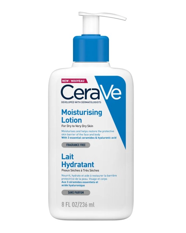 CeraVe Moisturising Lotion Ενυδατικό Γαλάκτωμα Προσώπου και Σώματος με Ceramides και Υαλουρονικό Οξύ 236ml