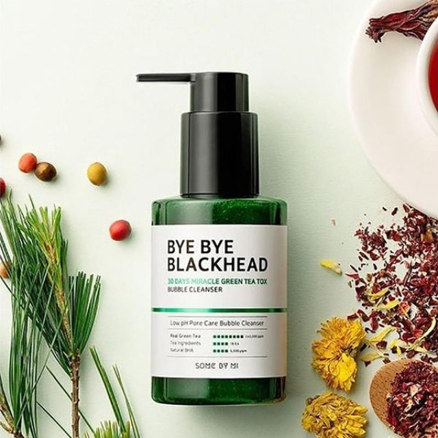 SOMEBY MI Bye Bye Blackhead 30 Days Miracle Green Tea Tox Bubble Cleanser