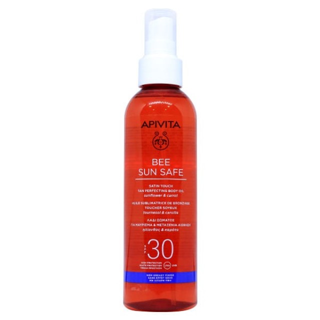 APIVITA BEE SUN SAFE Λάδι Σώματος για Μαύρισμα & Μεταξένια Αίσθηση SPF30