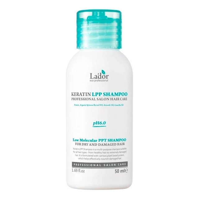 LADOR Eco Professional Keratin LPP Shampoo ph6.0 for Dry and Damaged Hair - Σαμπουάν Κερατίνης για Ξηρά Και Ταλαιπωρημένα Μαλλία - 50ml