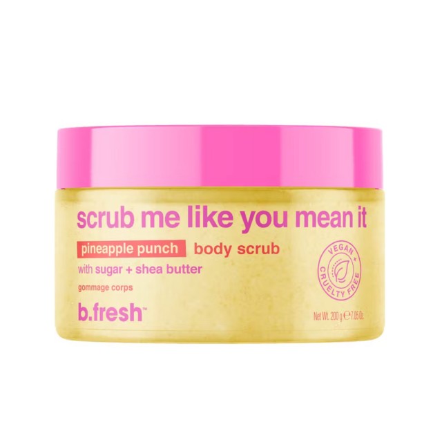 Scrub ενυδάτωσης & απολέπισης σώματος, pineapple punch, scrub me like you mean it 200gr - BFresh