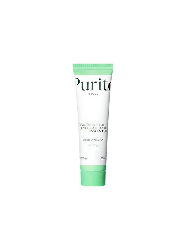 Purito Seoul Wonder Releaf Centella Cream Unscented Ενυδατική & Kαταπραϋντική Κρέμα Προσώπου Χωρίς Άρωμα 50ml