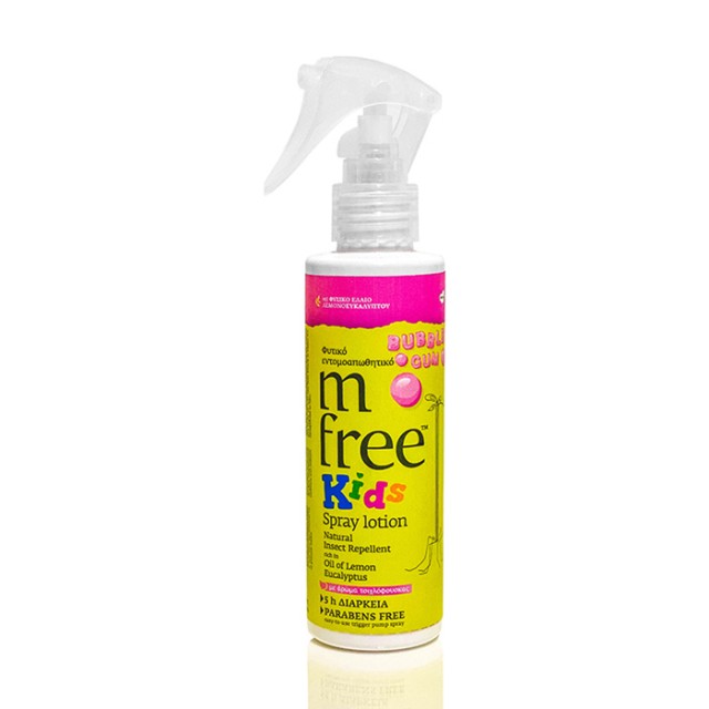 M Free Kids Εντομοαπωθητική Λοσιόν Spray Bubble Gum 125ml